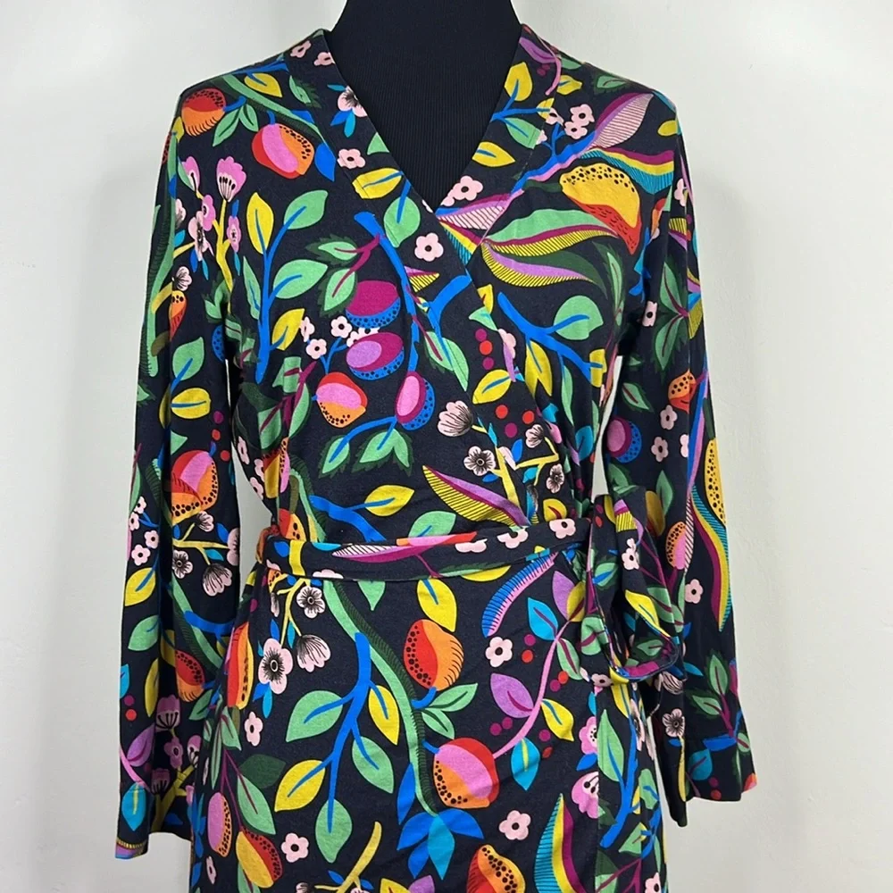 TUCKER NYC Jersey Wrap Dress in Fruit of Abundance XS - Picture 3 of 8